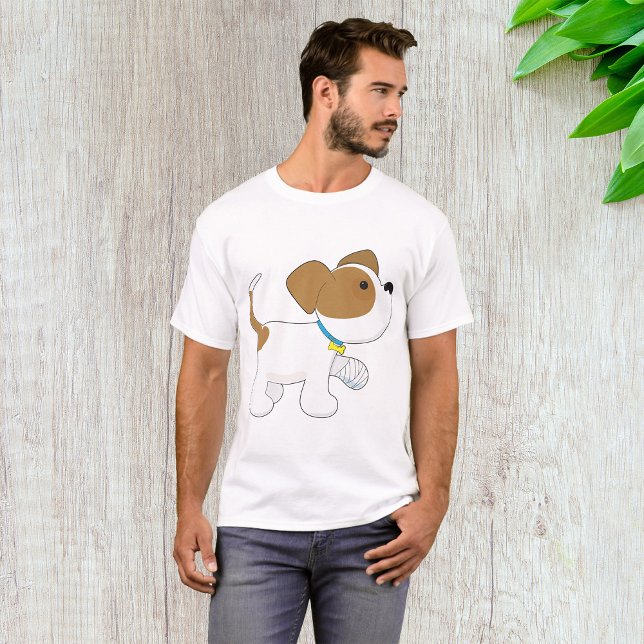 T-shirt Chiot blessé avec patte bandée (Créateur téléchargé)
