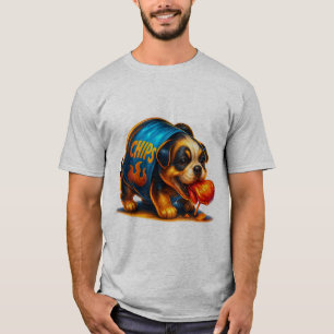 T-shirt chiot Chips Épicées Friandise pour chien