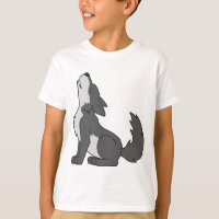 Chiot de loup gris hurlant