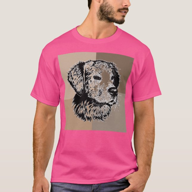 T-shirt Chiot Golden Retriever (Devant)