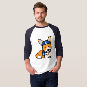 T-shirt Chiot juif heureux de chien de Corgis de corgi de