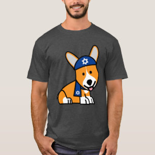 T-shirt Chiot juif heureux de chien de Corgis de corgi de