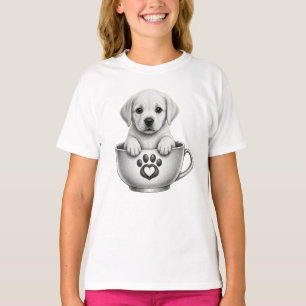 T-shirt Chiot Labrador Retriever Tasse à Thé