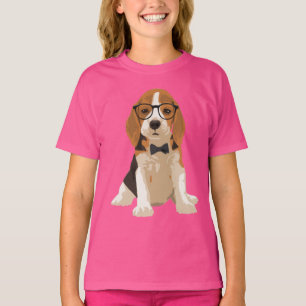 T-shirt Chiot mignon de beagle de hippie pour des amoureux