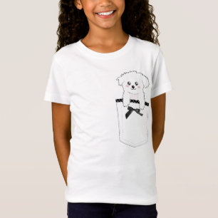 T-Shirt Chiot mignon de poche