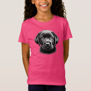 T-Shirt Chiot noir du laboratoire