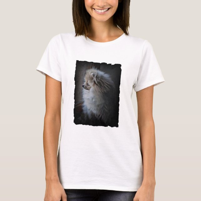 T-shirt Chiot Poméranien (Devant)