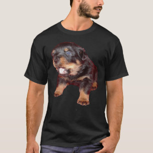 T-shirt Chiot Rottweiler Adorable Avec Jaw Drop Expres