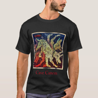 T-shirt chiot rouge "canem de caverne "