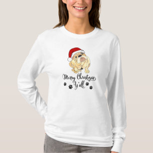 T-shirt *~* Chiot Rouge Chapeau Joyeux Empreintes de patte