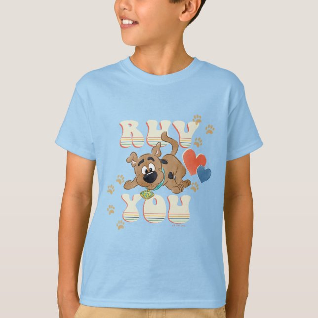T-shirt Chiot Scooby-Doo "Ruv You" (Devant)