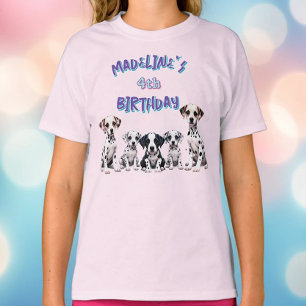 T-shirt Chiots Dalmatiens Adorables Anniversaire Fille