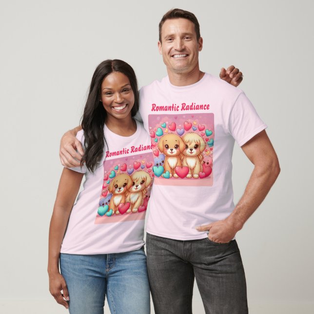 T-shirt Chiots mignons romantiques : Saint Valentin Specia (Unisexe)