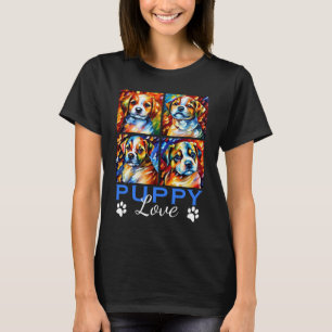 T-shirt Chiots mignons stylisés