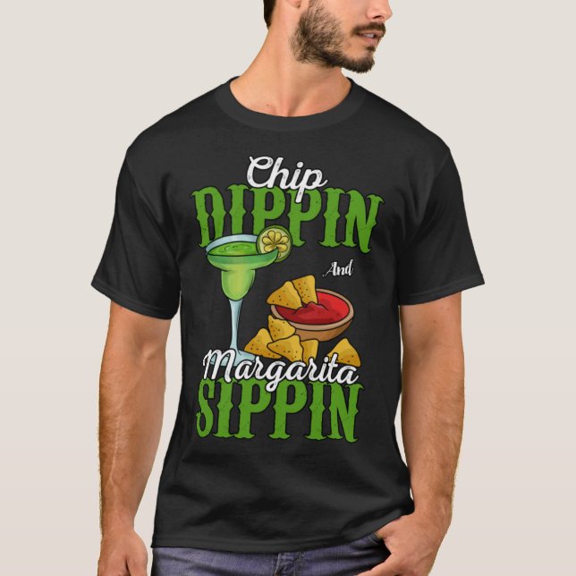 T-shirt Chip Dippin Et Margarita Sippin (Devant)