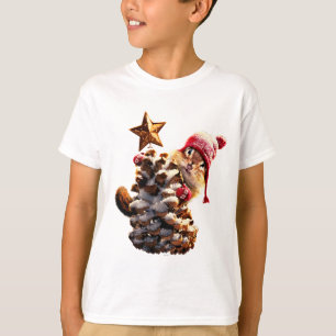 T-shirt Chipmunk Avec Pine Cone Tree