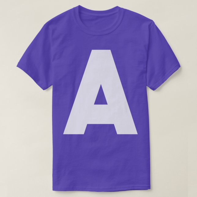 T-shirt Chipmunk Halloween Carnival Group Costume Letter A (Design devant)