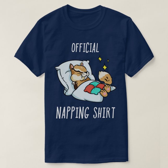 T-shirt Chipmunk pyjama dormant tête de couchage (Design devant)