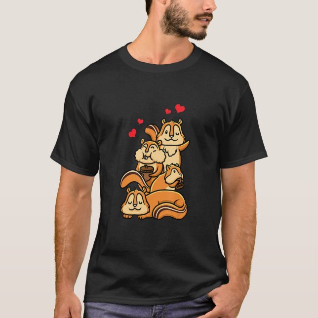 T-shirt Chipmunks Rodents (Devant)