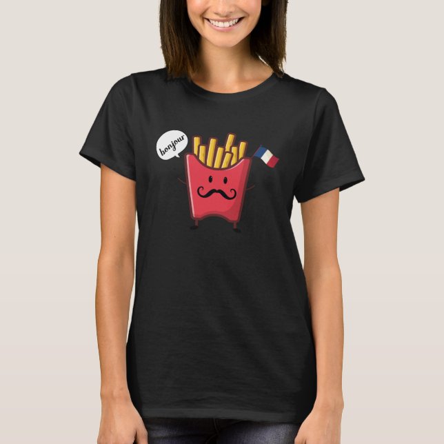 T-shirt chips say bonjour (Devant)