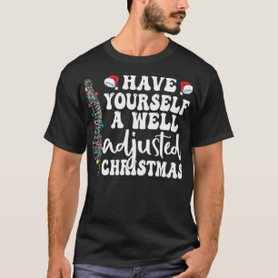 T-shirt Chiropratique de Noël bien ajusté Père Noël Chiro 