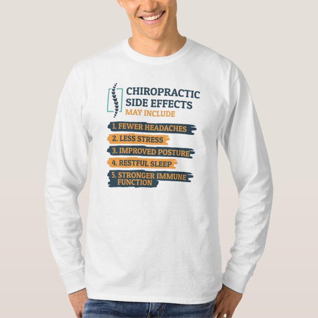 T-shirt Chiropratique Effets secondaires Funny Chiropracto (Devant)
