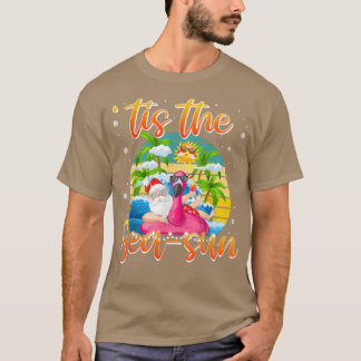 T-shirt Chirstmas Père Noël Drôle En Juillet Plage D'Été T