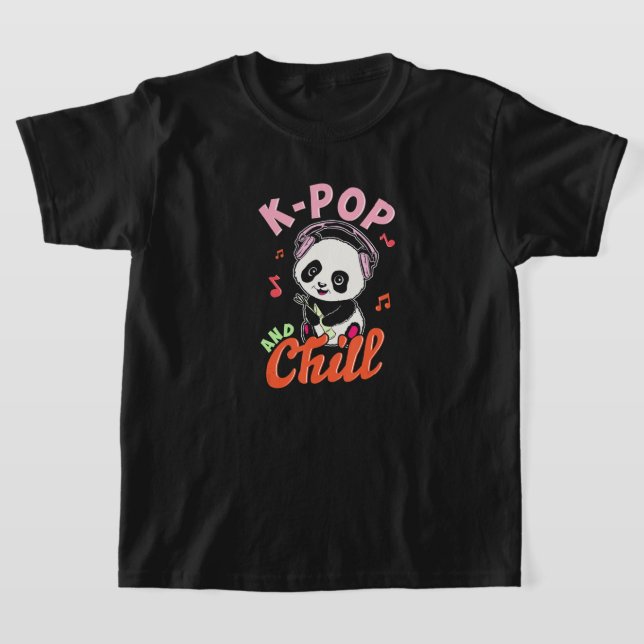 T-shirt Chirt KPop et Chill - Anime Panda T s (Poser)
