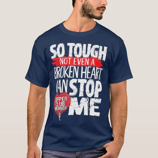 T-shirt Chirurgie cardiaque Survivor Zipper Club (Devant)