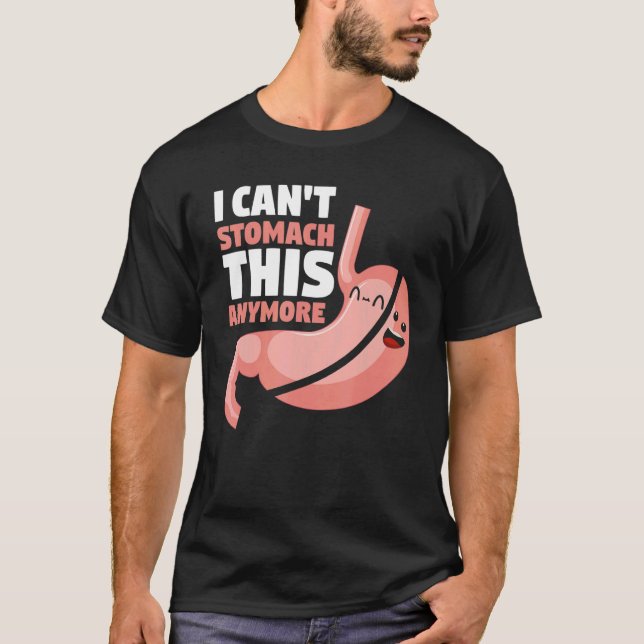 T-shirt Chirurgie de contournement gastrique Je ne peux pa (Devant)