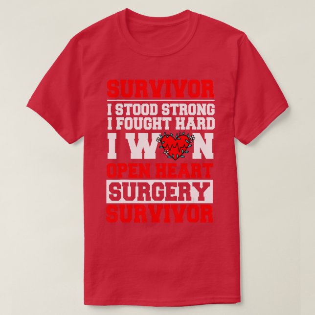 T-shirt Chirurgie de dérivation cardiaque ouverte Patient  (Design devant)
