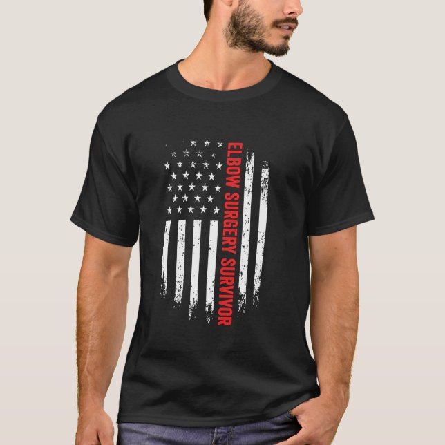 T-shirt Chirurgie du bras coude survivant Récupération du  (Devant)