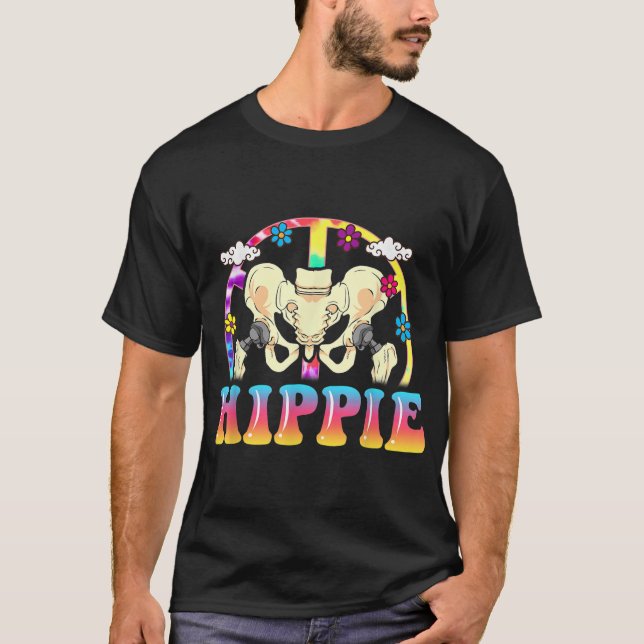 T-shirt Chirurgie mixte de remplacement de hanche hippie a (Devant)