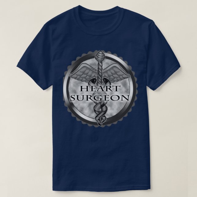 T-shirt Chirurgien cardiaque gris (Design devant)