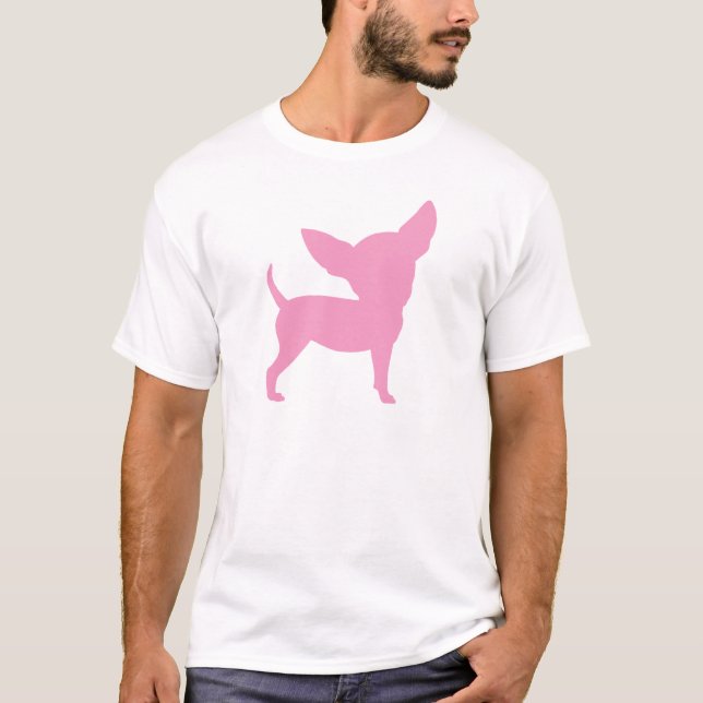T-shirt Chiwawa drôle rose (Devant)