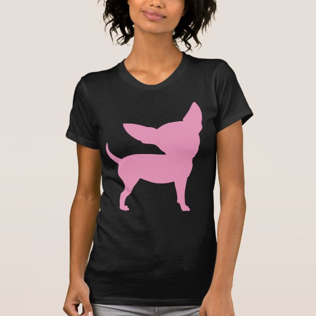 T-shirt Chiwawa drôle rose (Devant)