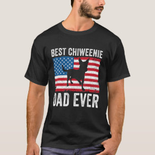T-shirt Chiweenie Dad Chiweenie  Owner 4th Of July Patriot