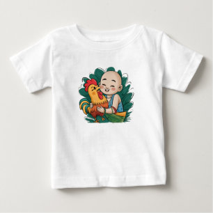T-Shirt Chloe Baby hugs the Rooster