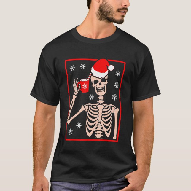 T-shirt Chocoholic Christmas Hot Cocoa Choco Drink Chocola (Devant)