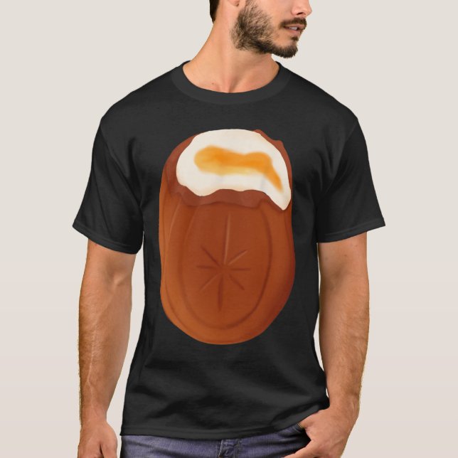 T-shirt Chocolat aux oeufs de crème Pâques Quirky bizarre  (Devant)