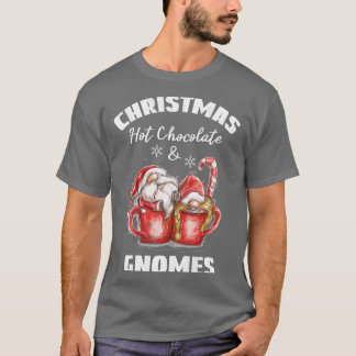 T-shirt Chocolat Chaud Et Gnome De Noël