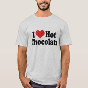 T-shirt Chocolat Chaud I Love Heart - Amoureux du Chocolat
