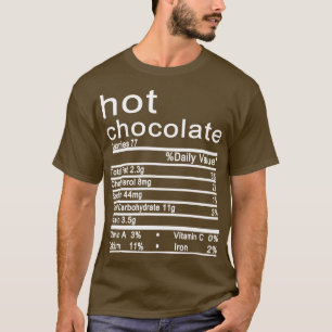 T-shirt chocolat chaud Nutrition Faits Drôle Thanksgiving