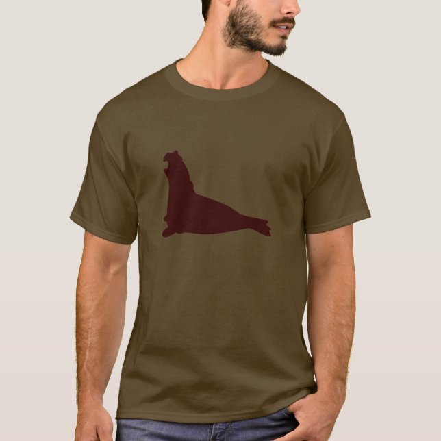 T-shirt Chocolat de chemise éléphante Brown (Devant)