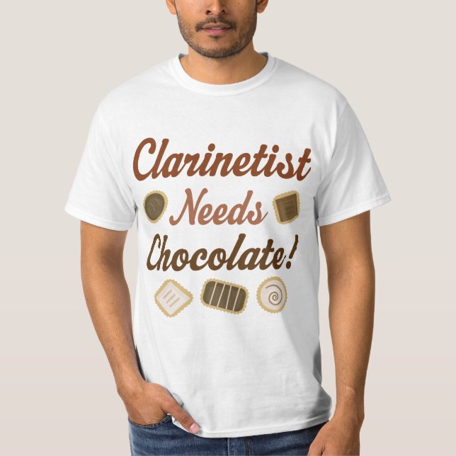 T-shirt Chocolat de Clarinetist (Devant)