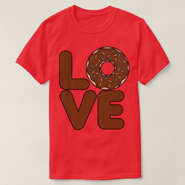 T-shirt Chocolat de Donut Love (Design devant)