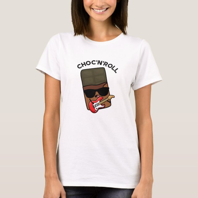 T-shirt Chocolat Drôle Choc Et Roll (Devant)