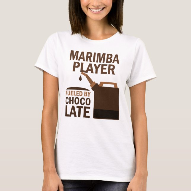 T-shirt Chocolat (drôle) de joueur de Marimba (Devant)