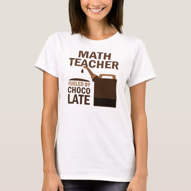 T-shirt Chocolat (drôle) de professeur de maths (Devant)