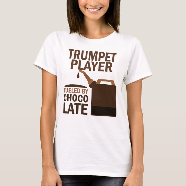 T-shirt Chocolat (drôle) de trompettiste (Devant)